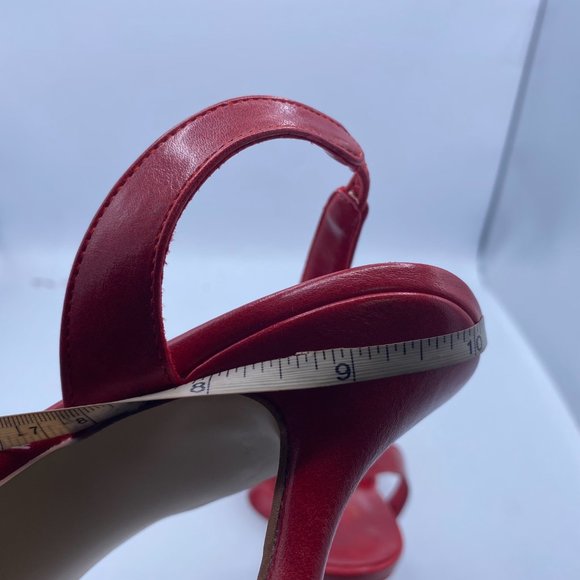 A FOWT red pointy to slingback stilettos heels pumps shoes - Picture 6 of 13